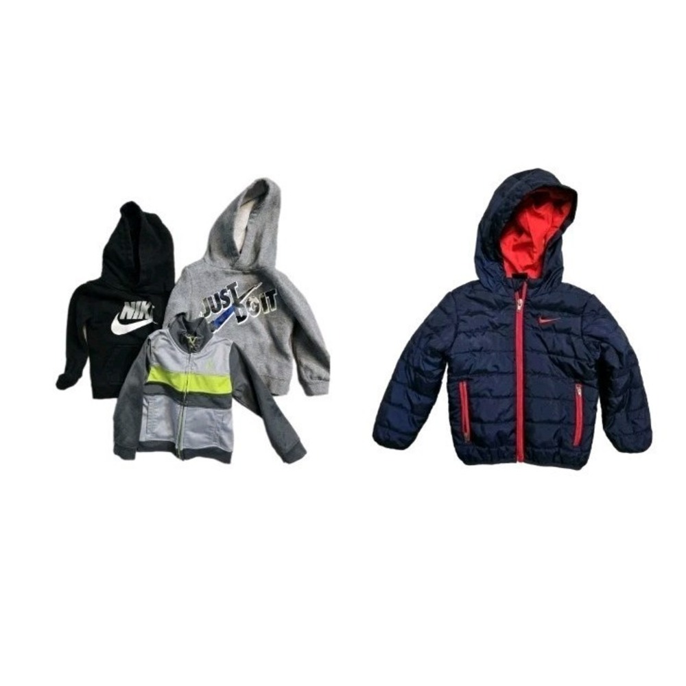 Nike Boys Jacket Hoodie 2 T Multicolor Zip Up  Lot of 4
